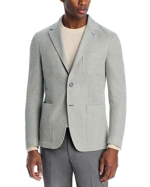 Canali Textured Jersey Jacket - Gray