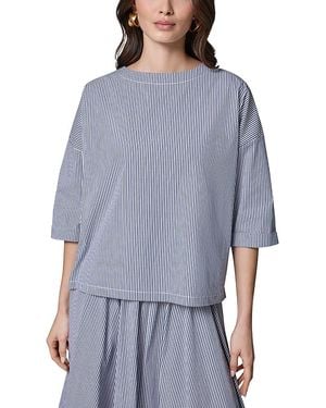 Donna Karan Weekend Donna Karan Three Quarter Sleeve Top - Blue