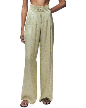 Nocturne Printed Wide Leg Pants - Green