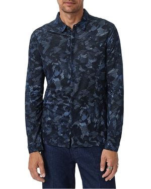 John Varvatos Vienne Printed Button Front Shirt - Blue