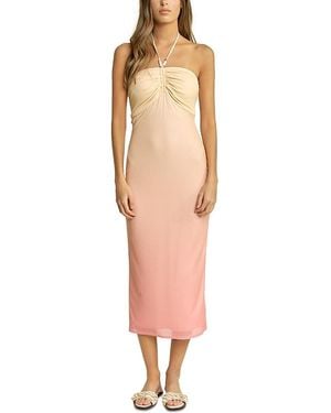 Elevator Disco Star Night Halter Midi Dress - White