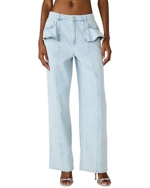 Steve Madden Chlo High Rise Wide Leg Jeans - Blue