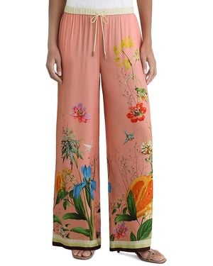 Reiss Milos Wide Leg Pants - Red