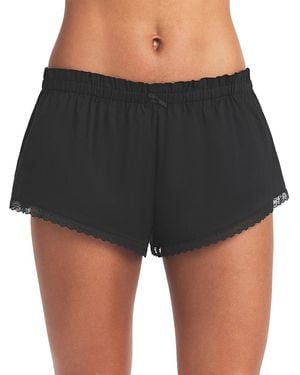 Skims Lace Trim Shorts - Black