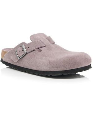 Birkenstock Boston Suede Soft Footbed Clogs - Multicolor