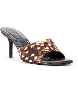 STAUD Bea Calf Hair Sandals - Gray