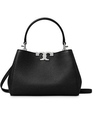 Tory Burch Eleanor Soft Leather Mini Satchel - Black