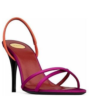 Saint Laurent Justify Slingback Sandals - Pink
