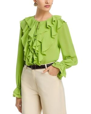 Toccin Tobi Exaggerated Ruffle Blouse - Green