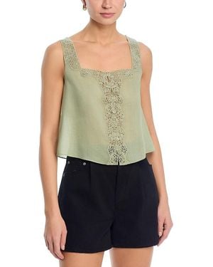 FRAME The Embroidered Tank Top - Green
