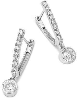 Bloomingdale's Fine Collection Diamond Solitaire Drop Earrings - White