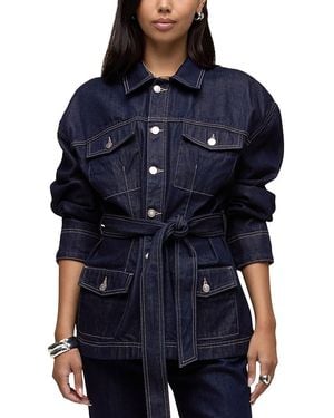 Hudson Jeans Anya Belted Denim Jacket - Blue