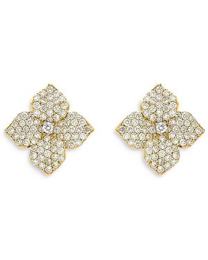 Piranesi 18K Small Fiore Earrings With Diamonds, 1.47 Tcw - White