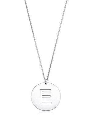 Oradina Sterling Say My Name Initial Pendant Necklace - White