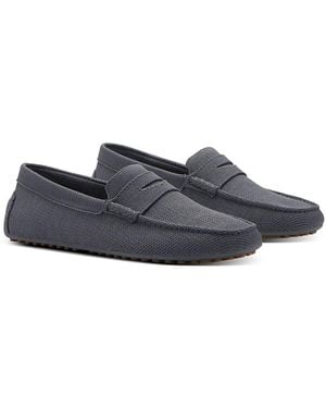 Peter Millar Cruise Knit Driver Loafers - Blue