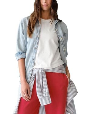 Marine Layer Jane Denim Shirt - Red