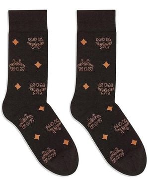 MCM Monogram Knit Socks - Black