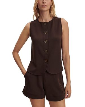 Varley Josie Button Through Tank Top - Brown