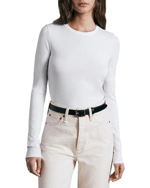 Rag & Bone Luca Slim Long Sleeve Tee - Gray