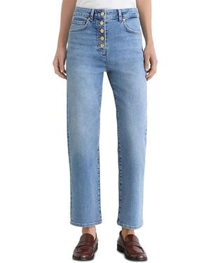 Reiss Petites Lana High Rise Straight Jeans - Blue