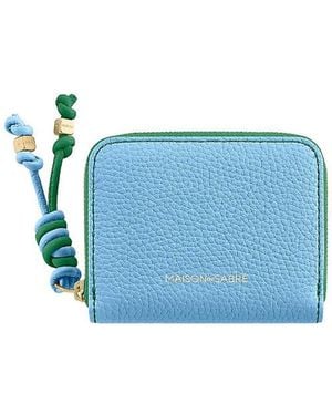 Maison De Sabre Leather Zipped Wallet - Blue
