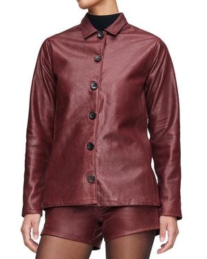 DL1961 Harloe Leather Jacket - Red