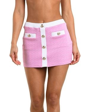 L'Agence 'Agence Coco Color Blocked Skirt Cover Up - Pink