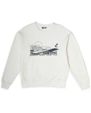 Coney Island Picnic No Tell Motel Graphic Sweatshirt - White