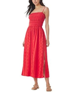 Splendid Kenzie Geo Eyelet Dress - Red