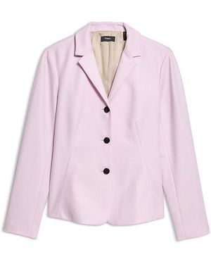 Theory Shaped Wool Blazer - Pink
