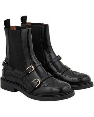 Sandro Buckled Boots - Black