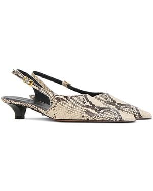 Mansur Gavriel Anna Leather Slingback Pumps - Metallic