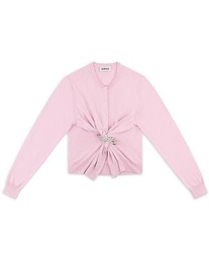 Area Crystal Knot Sweater - Pink