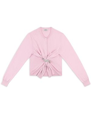 Area Crystal Knot Sweater - Pink