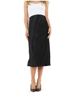 Ripe Maternity Crystal Satin Skirt - Black