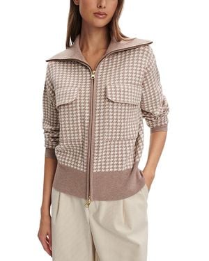 Varley Ablett Jacquard Knit Jacket - Gray
