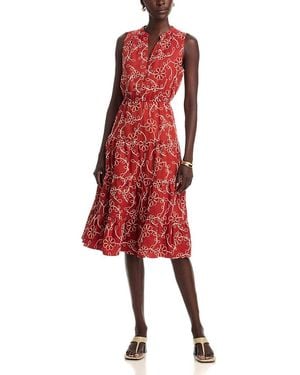 Tahari Sleeveless Tiered Midi Dress