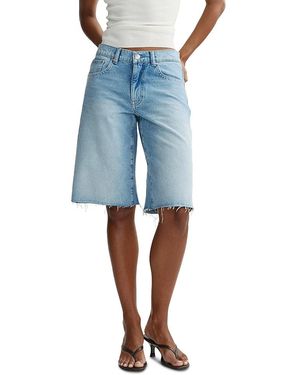 DL1961 Abby Relaxed Denim Bermuda Shorts - Blue
