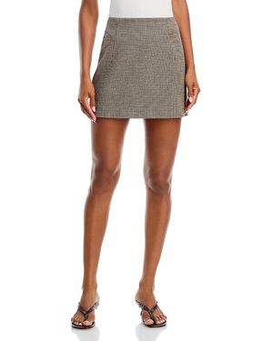French Connection Houndstooth Mini Skirt - Gray