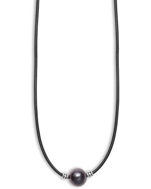 Lagos Sterling Anthem Tahitian Pearl Pendant Necklace, 20 - Black