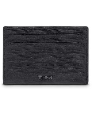 Tumi Nassau Slg Slim Leather Embossed Card Case - Black