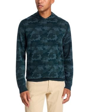 Peter Millar Reversible Camo Pullover Hoodie - Blue
