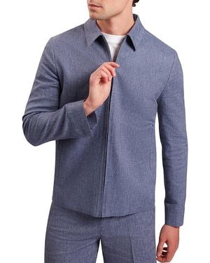 Ted Baker Ashleyj Linen Blend Harrington Jacket - Blue