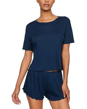 Eberjey Pointelle Sleep Tee - Blue