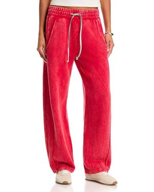 ASKK NY Cancun Cotton Drawstring Sweatpants - Red