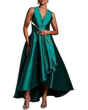 Coast Sleeveless Plunge Waterfall Maxi Dress - Green