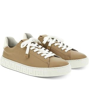 Versace Leather Sneakers - Metallic