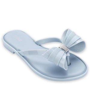 Melissa Flip Flop Slim Bow Detail Thong Sandals - Blue