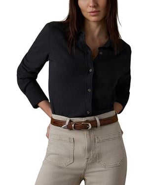 Faherty Sunwashed Knit Cotton Shirt - Black