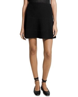 Theory Tiered Seam Skirt - Black